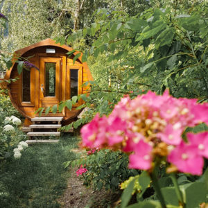 Outdoor forest sauna